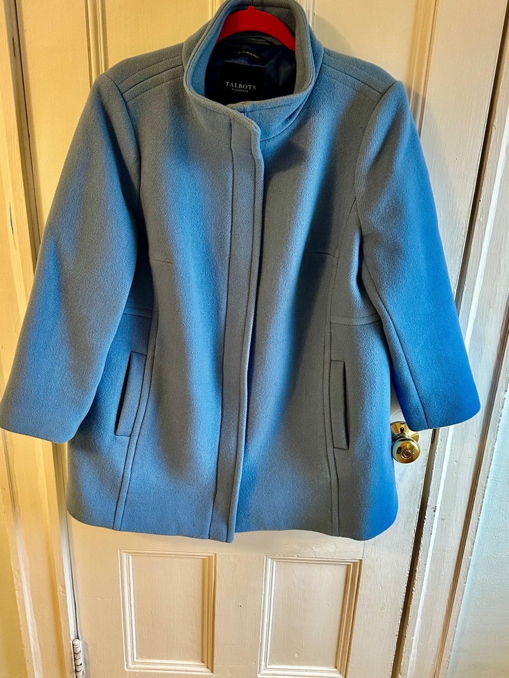 Talbot's Blue Wool Coat 16WP - Stadium Coat Italian Fabric